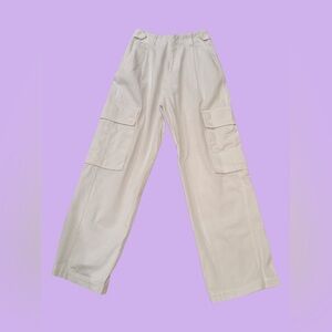 🍒 NO.6 STORE - White Denim Cargo Pants Size: 0